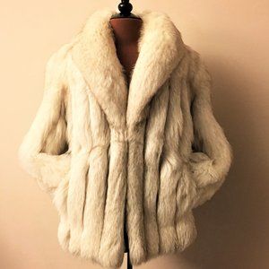 SWITZERS Silver Fox Coat AND Matching Hat  VINTAGE